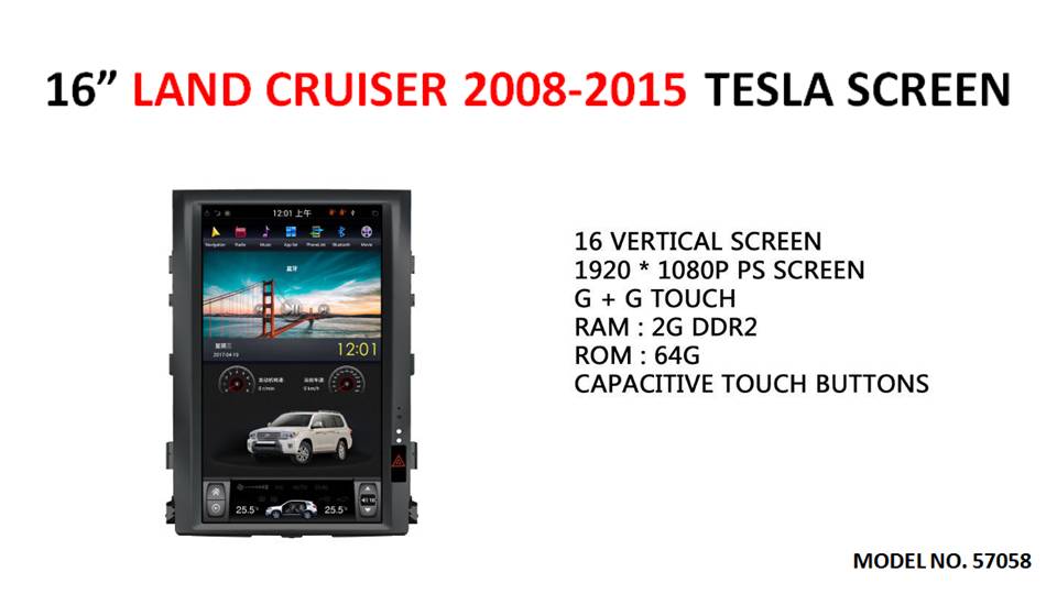 57058 - 16" TESLA FOR LAND CRUISER 2008-2015