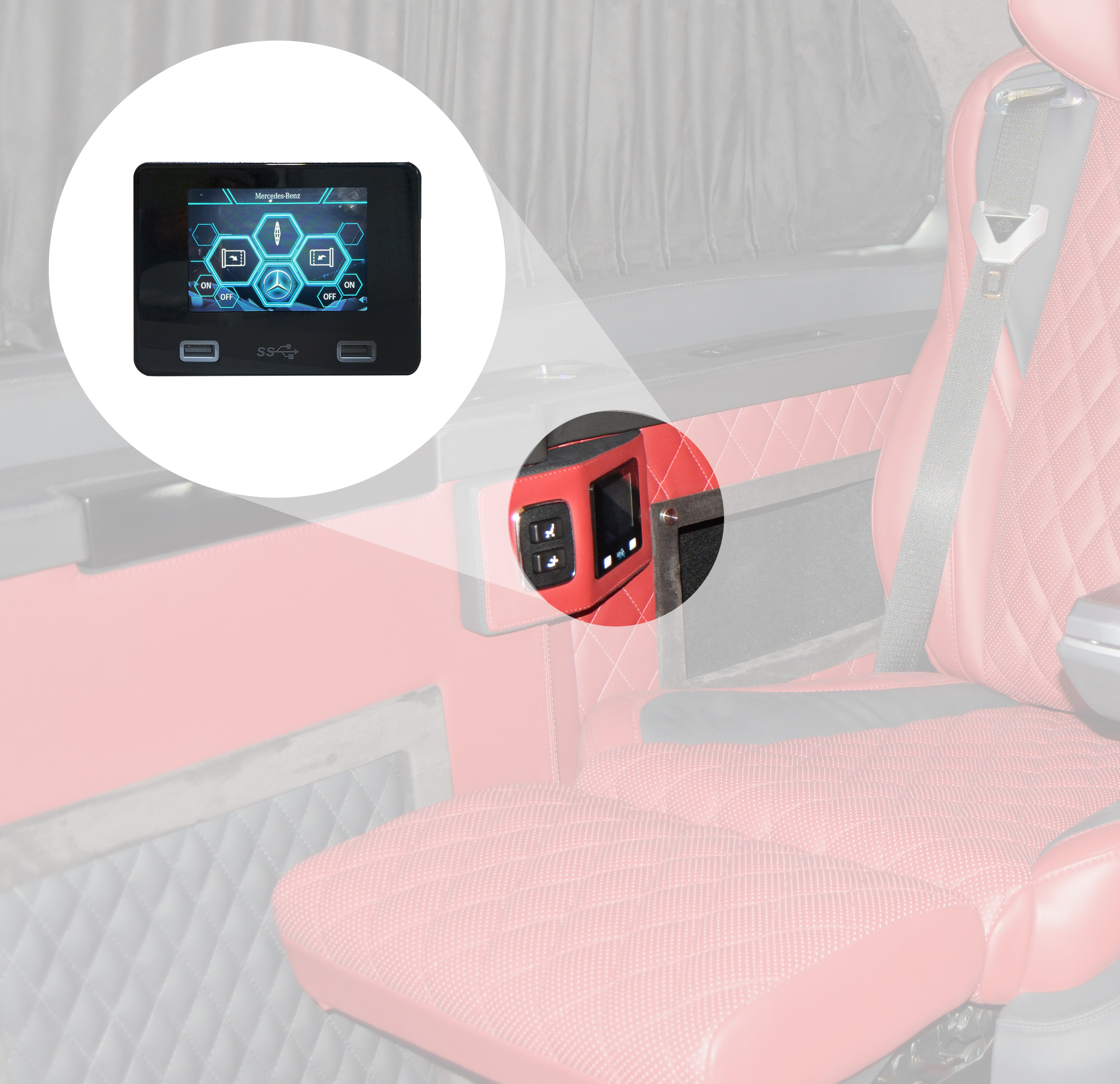9903-3" Luxury Touch Control Monitor For VIP Car