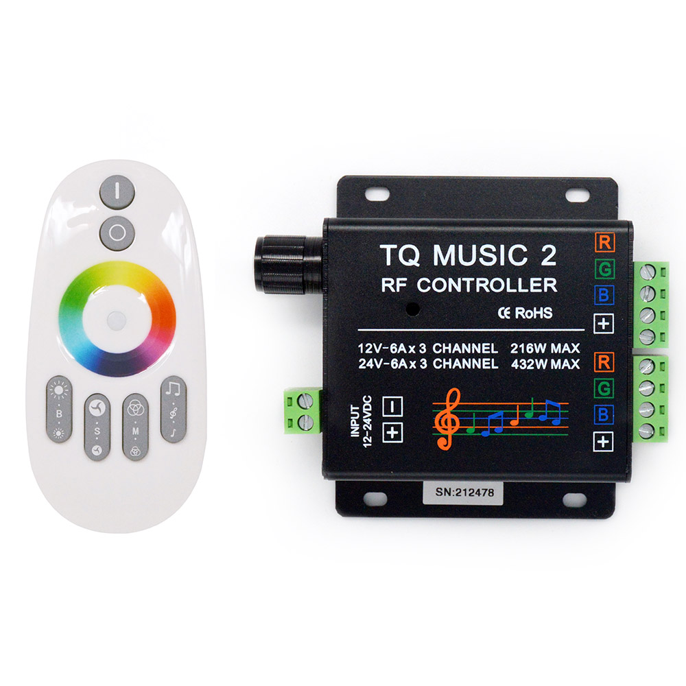 Luxury RGB LED and Music Sensitive Controller with RF Remote "Output: 6A*3CH" (VIP)