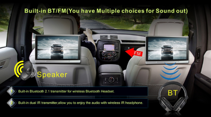 1165 - 11" TOYOTA ANDROID HEADREST