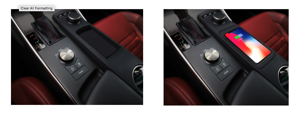 726-201 LEXUS IS WIRELESS CHARGER