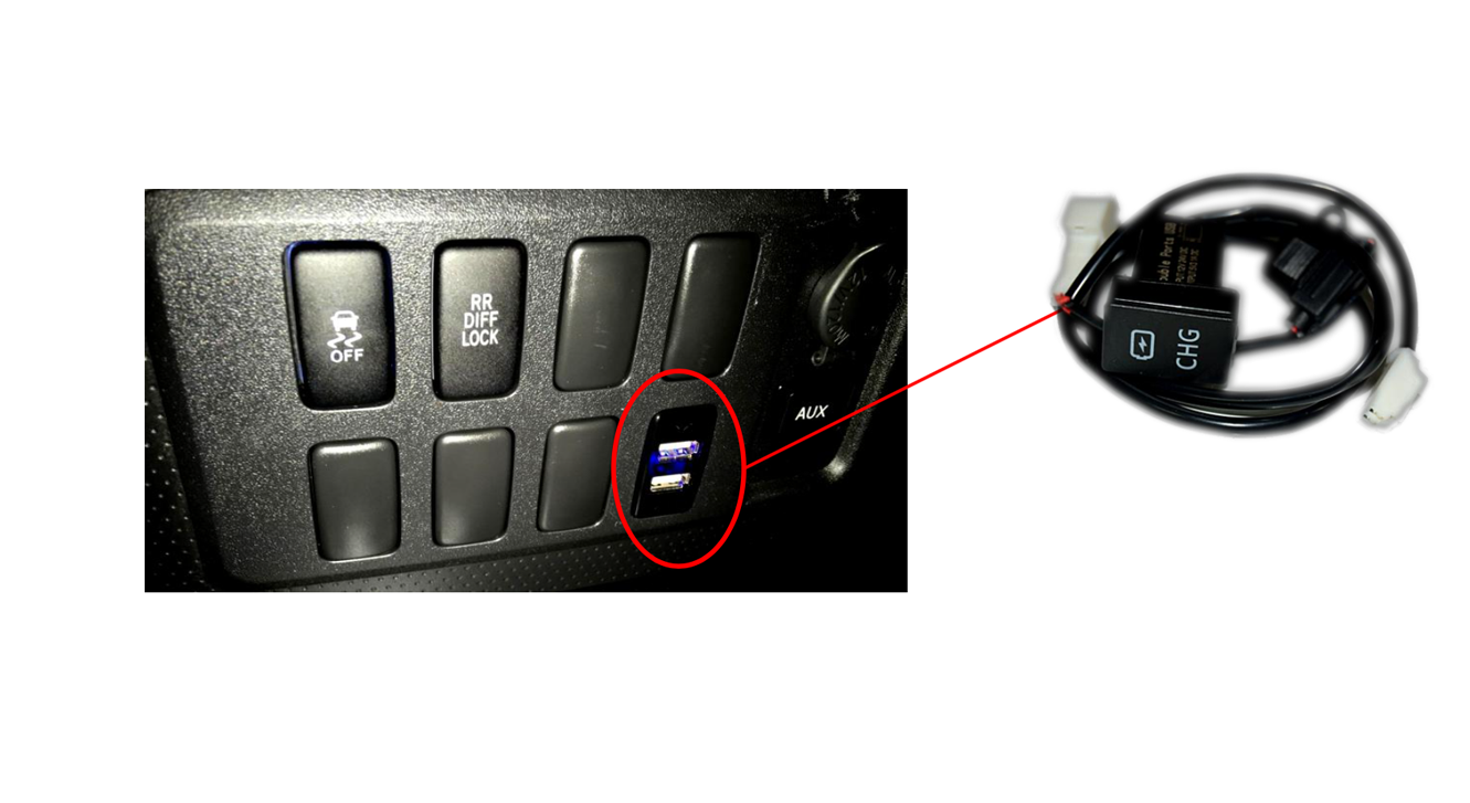 TOYOTA FAST CHARGING USB BUTTON (OEM)*